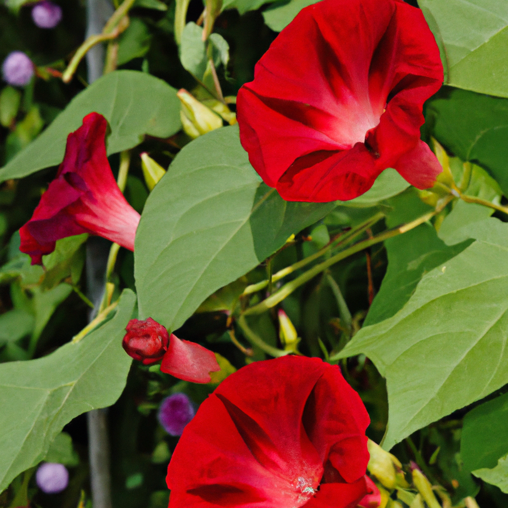 red morningglory plant